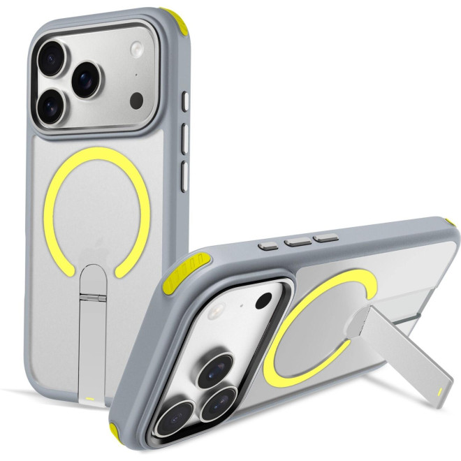 Θήκη iPhone 17 Pro Prodigee Formula K1 Ημιδιάφανη Ανθεκτική με MagSafe & KickStand Neon