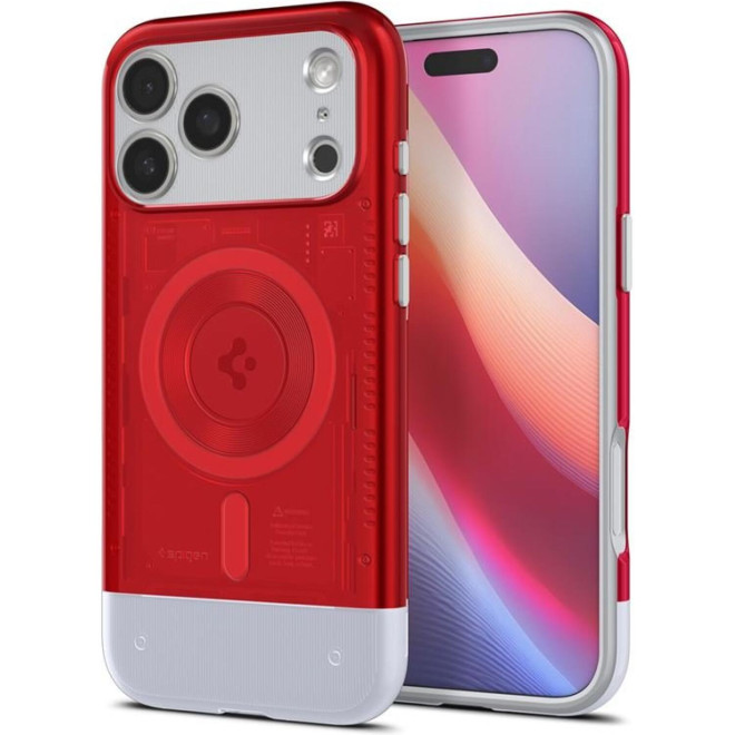 Θήκη iPhone 17 Pro Spigen Classic C1 MagFit Ανθεκτική Σκληρή με MagSafe Ruby