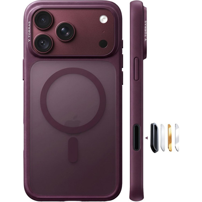 Θήκη iPhone 18 Pro / 17 Pro Torras Guardian Mag Hμιδιάφανη Ανθεκτική με MagSafe Purple