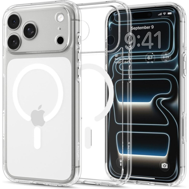 Θήκη iPhone 18 Pro Max / 17 Pro Max Spigen Ultra Hybrid MagFit Ανθεκτική Σκληρή με MagSafe Clear / White