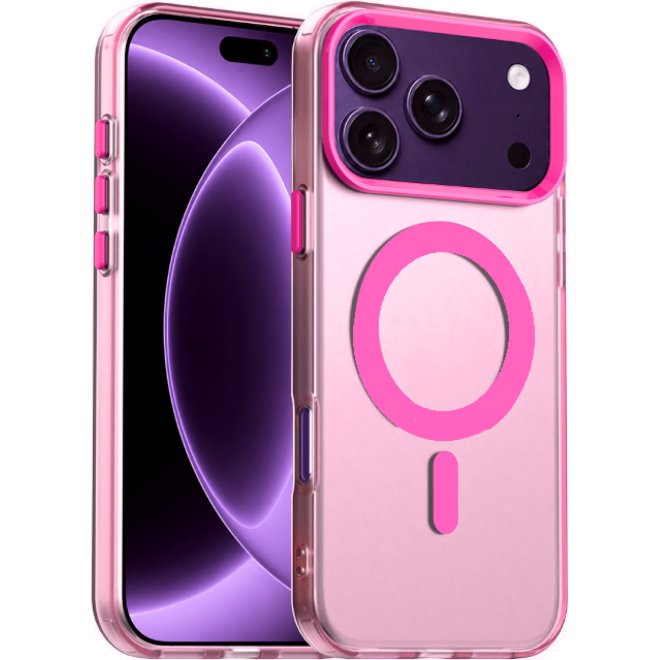 Θήκη iPhone 18 Pro Max / 17 Pro Max Techsuit CandyCase Σκληρή Ημιδιάφανη με MagSafe Pink