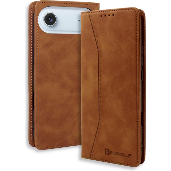 Θήκη iPhone Air Bodycell Book Case Πορτοφόλι Brown