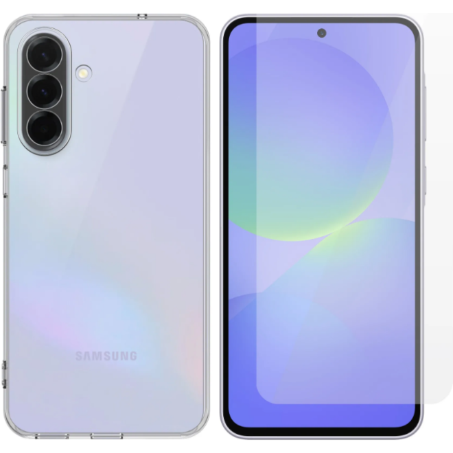 Θήκη & Tempered Glass Samsung Galaxy A37 Vivid Set TPU Clear Case Σετ Διάφανη Σιλικόνης & Αντιχαρακτικό Γυαλί Προστασίας Οθόνης Transparent 