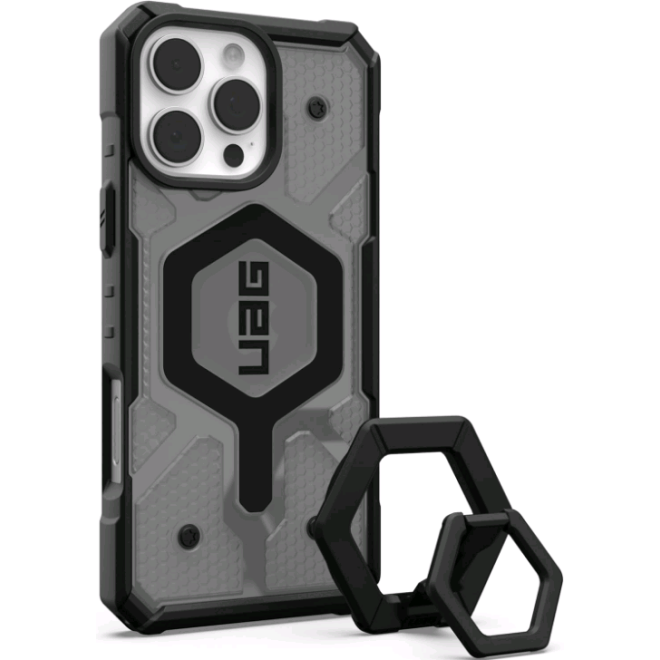 Θήκη & Βάση Apple iPhone 16 Pro Max - UAG Pathfinder & Magnetic Ring Stand Ανθεκτική με MagSafe και Μαγνητικό MagSafe Finger Holder - Ash / Black