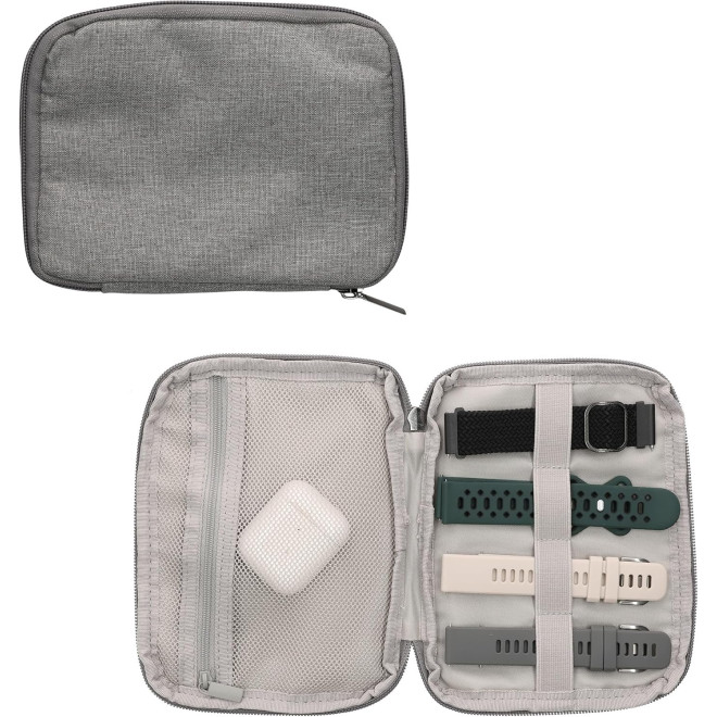 Θήκη KWmobile Sleeve Μεταφοράς και Αποθήκευσης για Λουράκια & Αξεσουάρ Smartwatch Grey