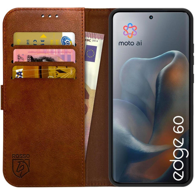 Θήκη Motorola Edge 60 Rosso Element PU Πορτοφόλι Brown