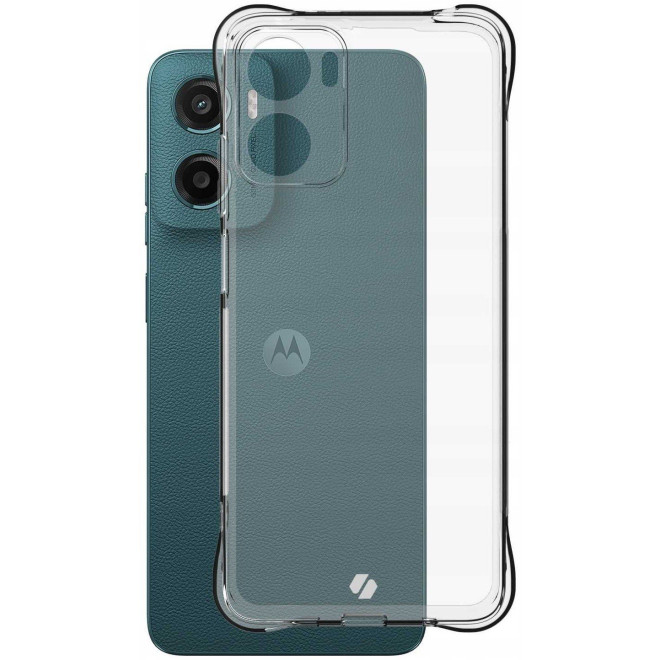 Θήκη Motorola Moto G05 / E15 Spacecase Anti-Shock Διάφανη Σιλικόνης 1mm Clear 