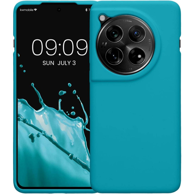Θήκη OnePlus 12 - KWmobile Soft Flexible Rubber Cover Σιλικόνης - Cool Glacier