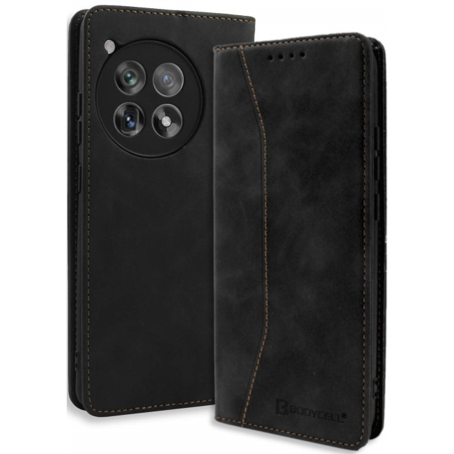 Θήκη OnePlus 12R Bodycell Book Case Πορτοφόλι Black