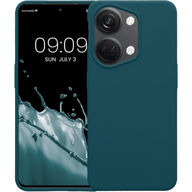 Θήκη OnePlus Nord 3 - KWmobile Soft Flexible Rubber Cover Σιλικόνης - Teal Matte