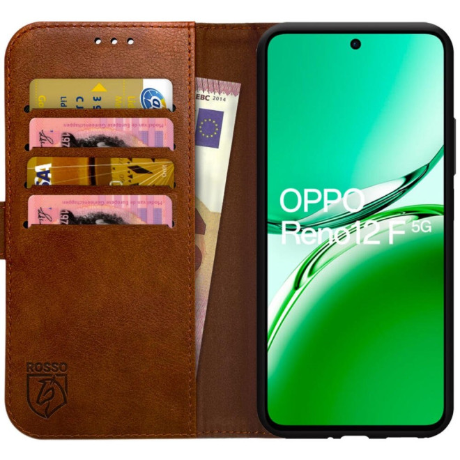 Θήκη Oppo Reno12 F 5G Rosso Element PU Πορτοφόλι Brown