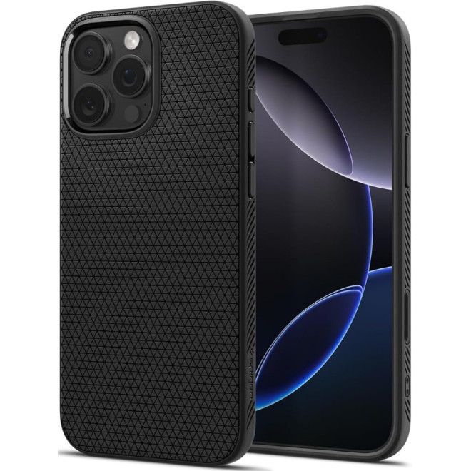 Θήκη iPhone 16 Pro Max Spigen Liquid Air T MagFit Σιλικόνης με Κάλυμμα για Camera Control & MagSafe Matte Black