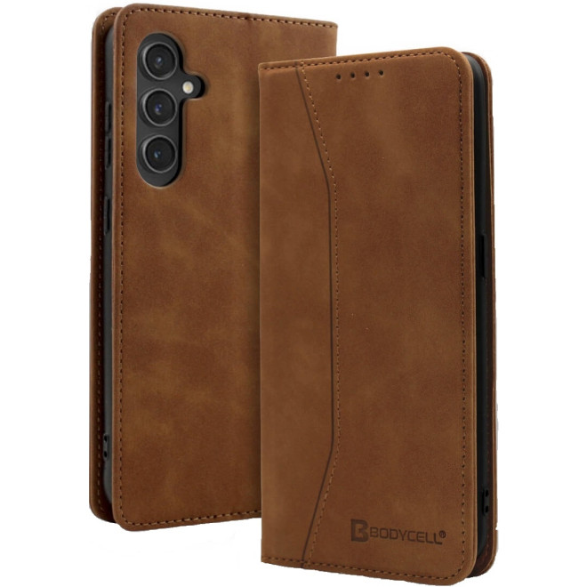 Θήκη Πορτοφόλι - Samsung Galaxy S24 - Bodycell Book Case - Brown