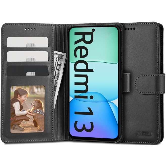 Θήκη Πορτοφόλι - Xiaomi Redmi 13 4G - Tech-Protect Wallet - Black