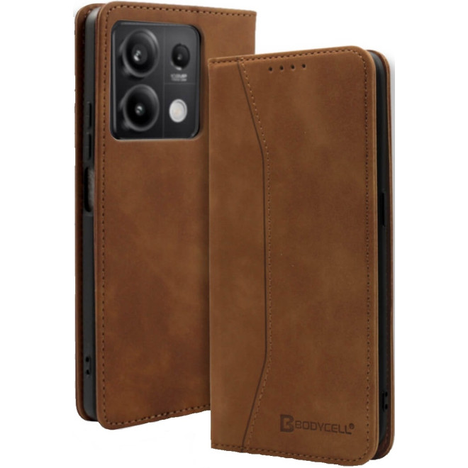 Θήκη Πορτοφόλι - Xiaomi Redmi Note 13 5G - Bodycell Book Case - Brown