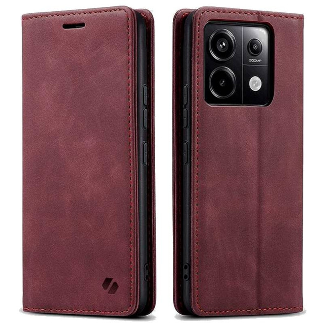 Θήκη Πορτοφόλι - Xiaomi Redmi Note 13 Pro 5G / Poco X6 - Spacecase Wallet - Red