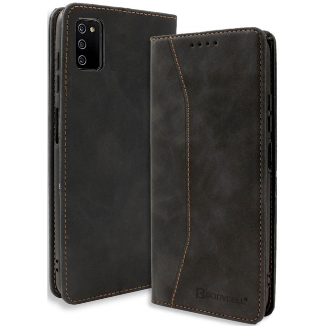 Θήκη Samsung Galaxy A03s - Bodycell Book Case Πορτοφόλι - Black