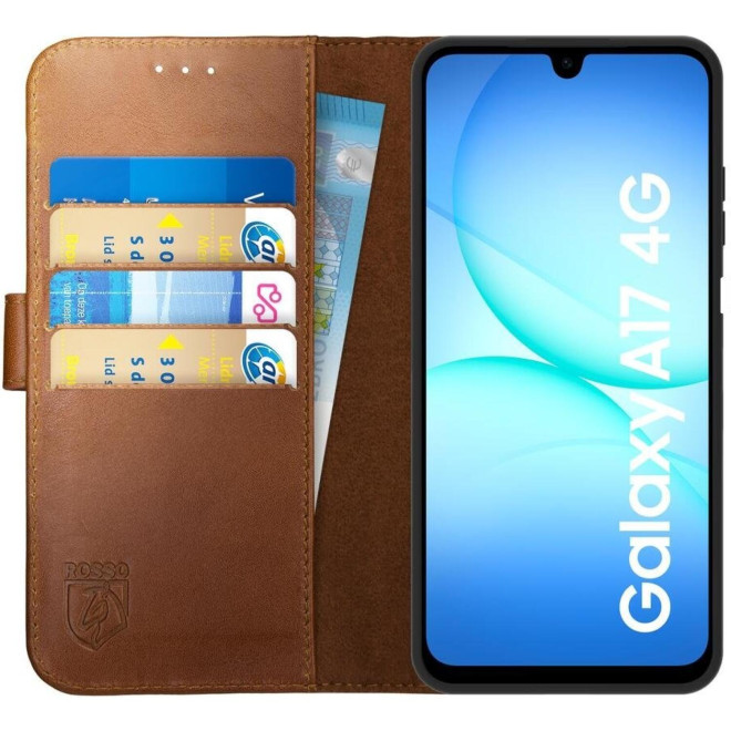 Θήκη Samsung Galaxy A17 Rosso Deluxe Δερμάτινο Πορτοφόλι Brown