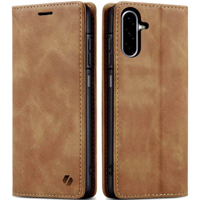 Θήκη Samsung Galaxy A26 Spacecase Wallet Πορτοφόλι Light Brown