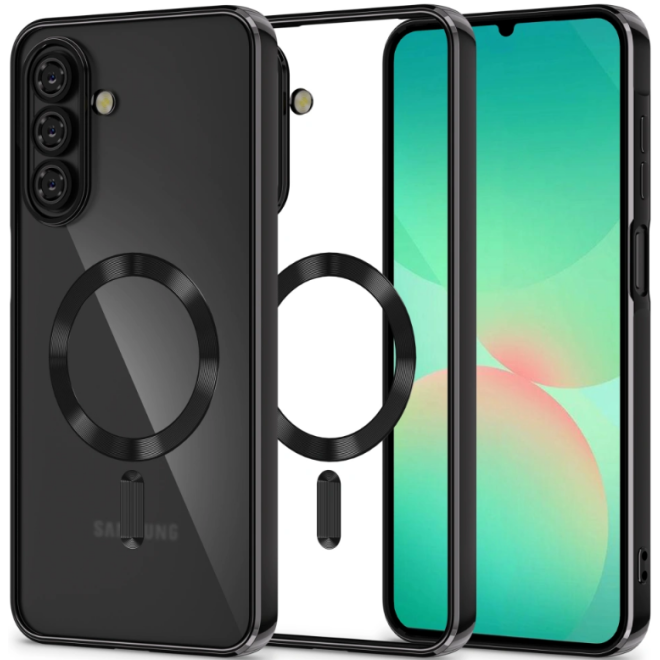 Θήκη Samsung Galaxy A26 Tech-Protect MagFlex Διάφανη Σιλικόνης με MagSafe Shiny Black
