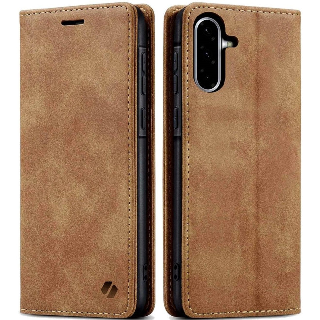 Θήκη Samsung Galaxy A36 Spacecase Wallet Πορτοφόλι Light Brown