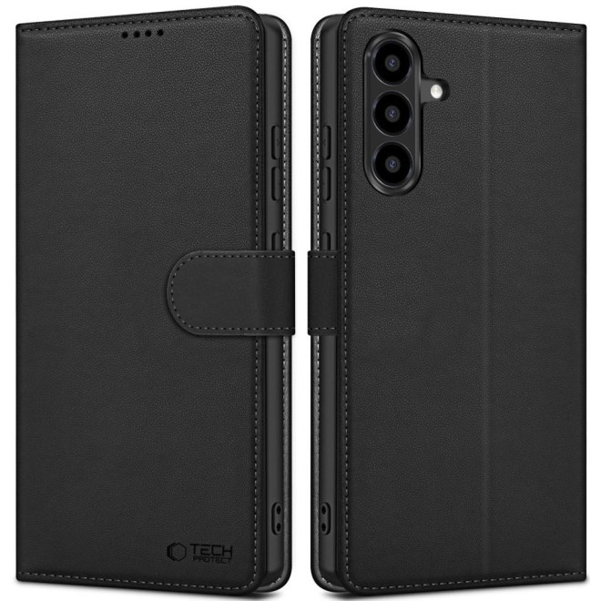 Θήκη Samsung Galaxy A56 Tech-Protect Wallet Πορτοφόλι Matte Black