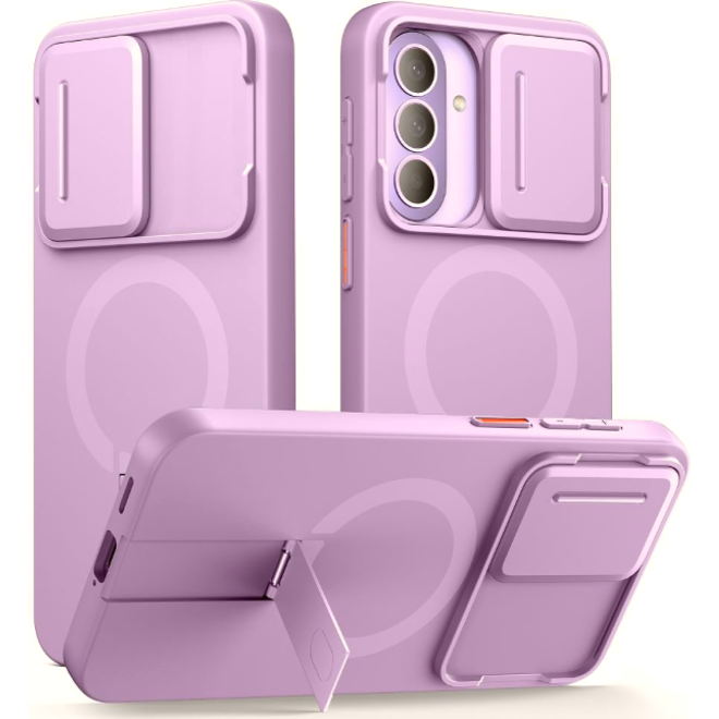 Θήκη Samsung Galaxy A57 Tech-Protect Kevlar Aura με MagSafe / KickStand & Κάλυμμα για την Κάμερα Violet