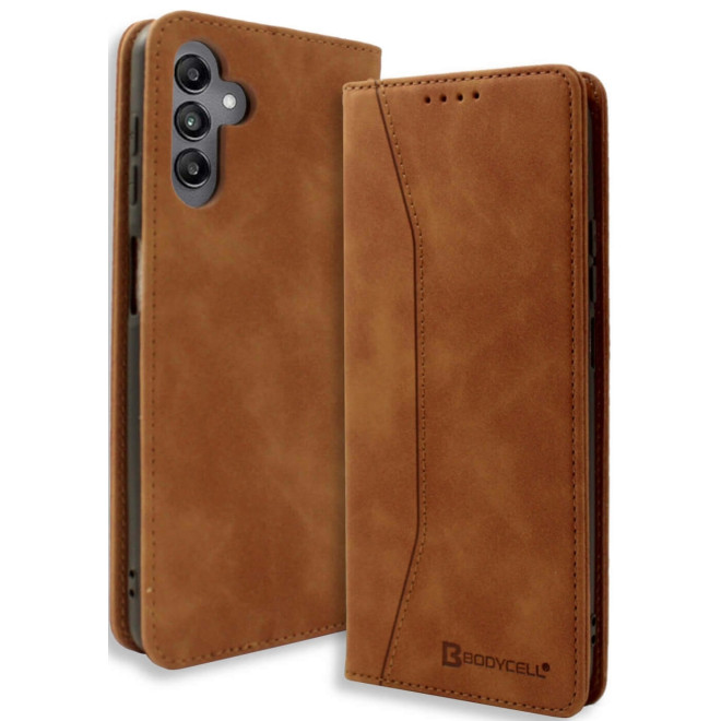 Θήκη Samsung Galaxy M35 - Bodycell Book Case Πορτοφόλι - Brown 