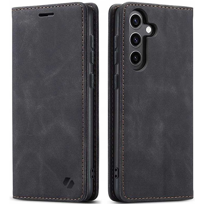 Θήκη Samsung Galaxy S24 FE Spacecase Wallet Πορτοφόλι Black