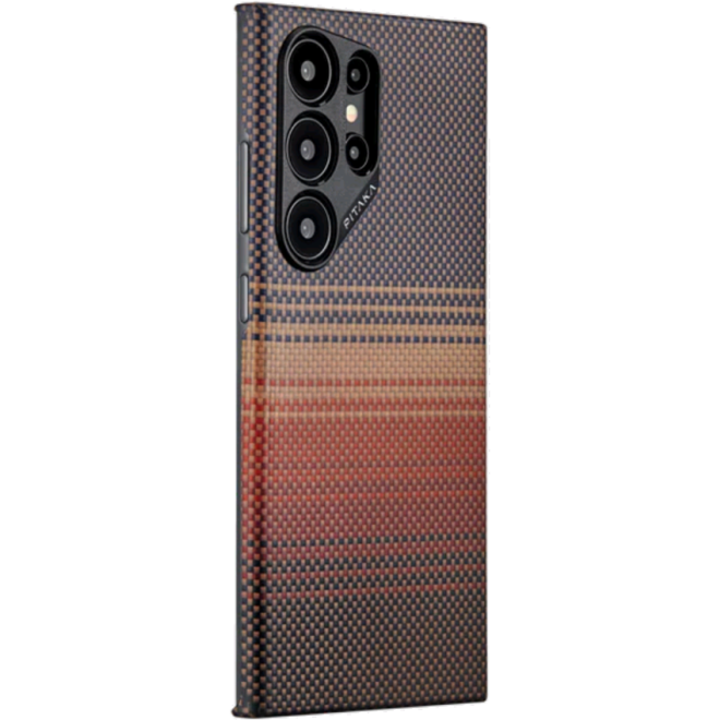 Θήκη Samsung Galaxy S24 Ultra - Pitaka Fusion Weaving MagEZ Case 4 Aramid Fiber Body με MagSafe - 1.27mm - 600D - Sunset