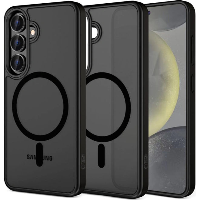 Θήκη Samsung Galaxy S25 FE Tech-Protect MagMat Σκληρή Ημιδιάφανη με MagSafe Matte Black