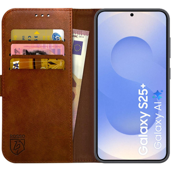 Θήκη Samsung Galaxy S25 Plus Rosso Element PU Πορτοφόλι Brown