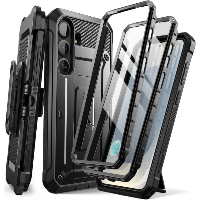 Θήκη Samsung Galaxy S25 Plus Supcase Unicorn Beetle Pro Set Ανθεκτική Full Body 360° με KickStand Black 