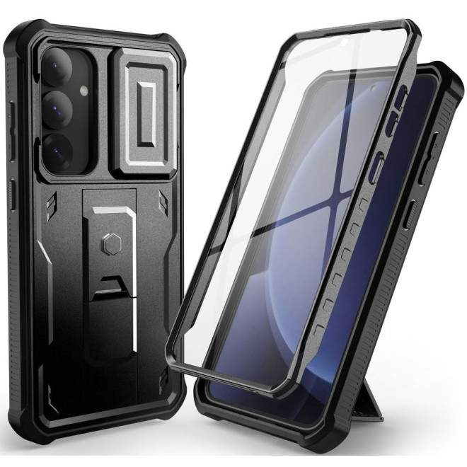 Θήκη Samsung Galaxy S25 Plus Tech-Protect Kevlar Cam Plus Full Body 360° Ανθεκτική με Κάλυμμα για την Κάμερα Black