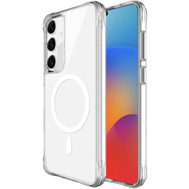 Θήκη Samsung Galaxy S25 / S24 Buddi Core Σκληρή Διάφανη με MagSafe Clear