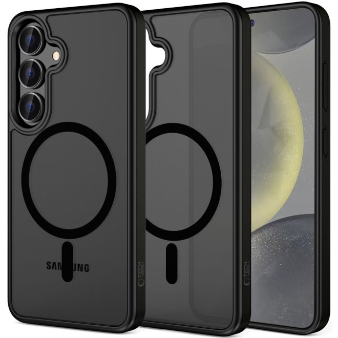Θήκη Samsung Galaxy S25 Tech-Protect MagMat Σκληρή Ημιδιάφανη με MagSafe Matte Black