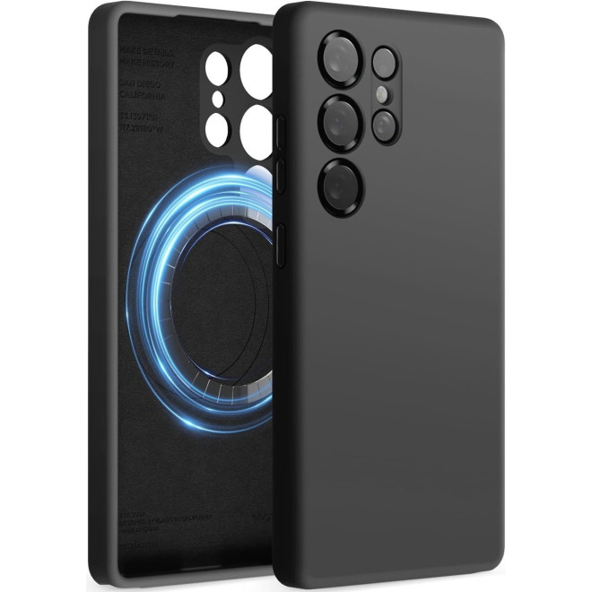 Θήκη Samsung Galaxy S25 Ultra Elago Magnetic Silicone Case Premium Σιλικόνης με MagSafe Black
