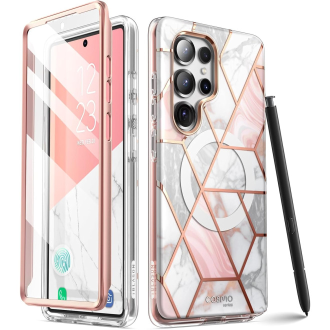 Θήκη Samsung Galaxy S25 Ultra Supcase i-Blason Cosmo Mag Ανθεκτική Full Body 360° με MagSafe Marble