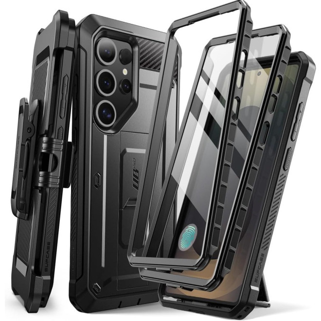 Θήκη Samsung Galaxy S25 Ultra Supcase Unicorn Beetle Pro Set Ανθεκτική Full Body 360° με KickStand Black
