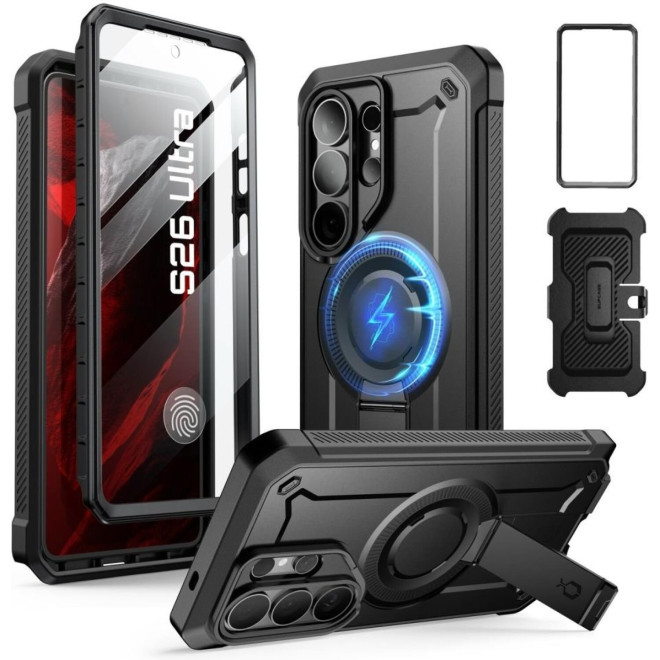 Θήκη Samsung Galaxy S26 Ultra Supcase Unicorn Beetle Pro Mag Set Ανθεκτική Full Body 360° με MagSafe / KickStand & Κλιπ Ζώνης Black
