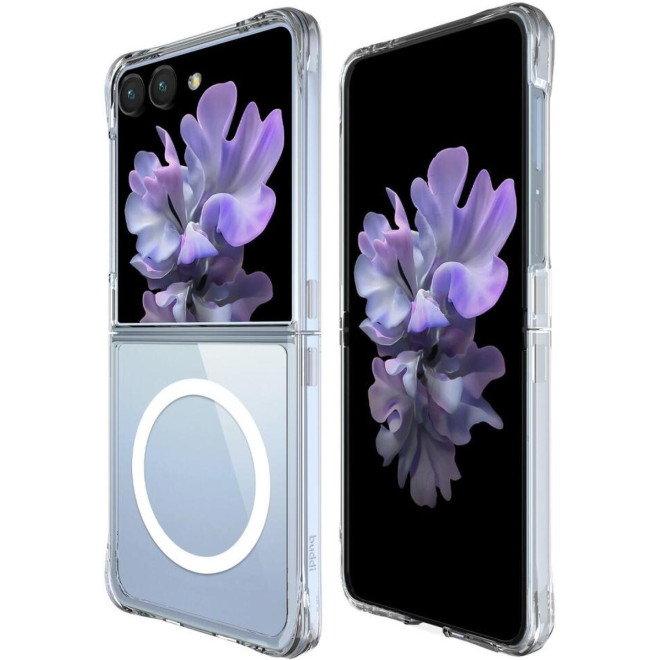Θήκη Samsung Galaxy Z Flip7 Buddi Core Σκληρή Διάφανη με MagSafe Transparent