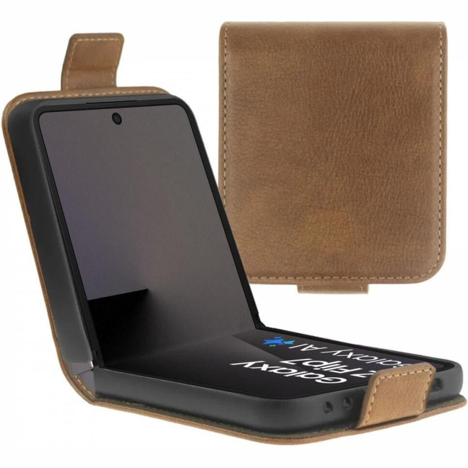 Θήκη Samsung Galaxy Z Flip7 Rosso Element PU Πορτοφόλι Brown