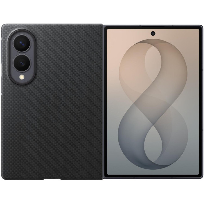 Θήκη Samsung Galaxy Z Fold8 Official Samsung Carbon Magnet Case Σκληρή με 2 x Aντιανακλαστικές Μεμβράνες Προστασίας Οθόνης Black 
