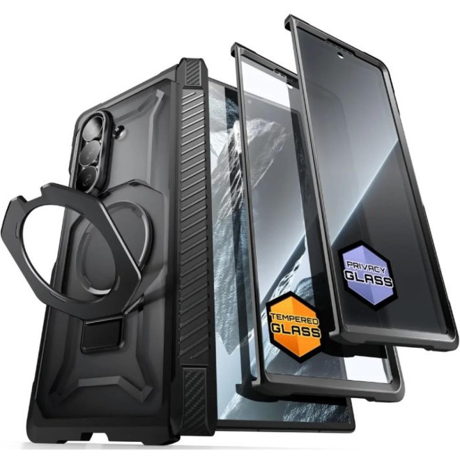 Θήκη Samsung Galaxy Z Fold8 Ultra Supcase Unicorn Beetle Grip Mag Full Body 360° Ανθεκτική με MagSafe & KickStand + 2 x Tempered Glass Clear & Privacy Black