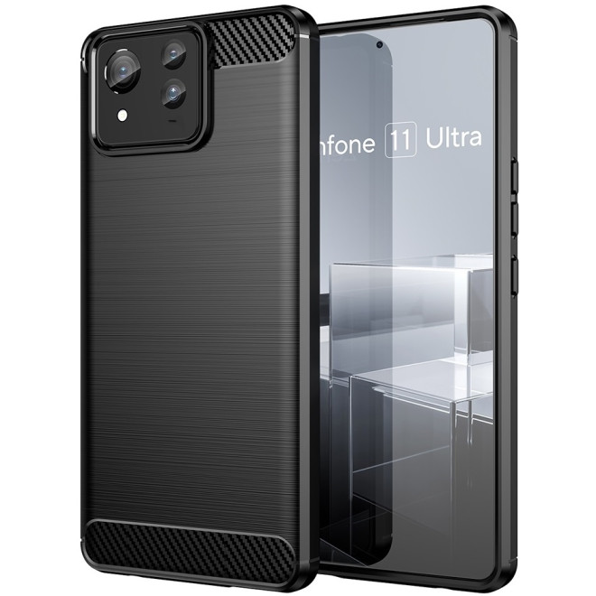 Θήκη Σιλικόνης - Asus Zenfone 11 Ultra - Techsuit Carbon Silicone - Black