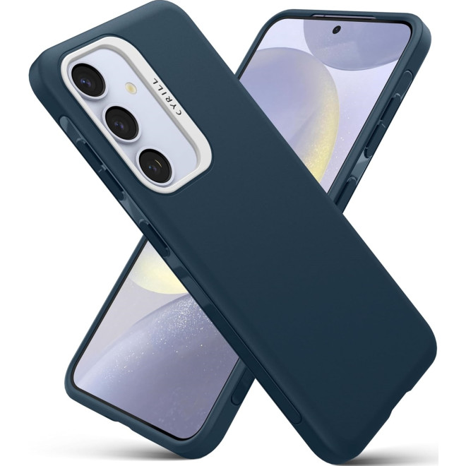 Θήκη Σιλικόνης με Λουράκι Χειρός - Samsung Galaxy S24 - Spigen Cyrill UltraColor - Deep Sea