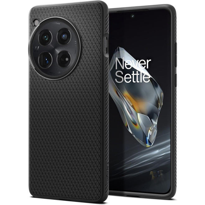 Θήκη Σιλικόνης - OnePlus 12 - Spigen Liquid Air - Matte Black Θήκη Σιλικόνης - OnePlus 12 - Spigen Liquid Air - Matte Black