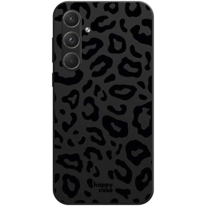 Θήκη Σιλικόνης - Samsung Galaxy A35 - HappyCase - Leopard Black Print