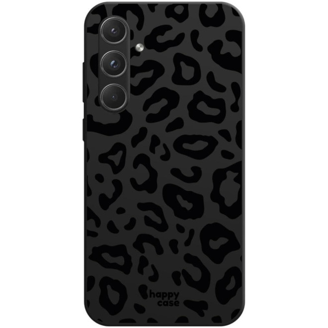 Θήκη Σιλικόνης - Samsung Galaxy A55 - HappyCase - Leopard Black Print