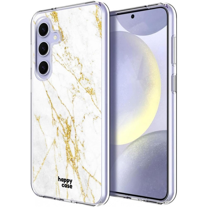 Θήκη Σιλικόνης - Samsung Galaxy S24 - HappyCase - Marble Print